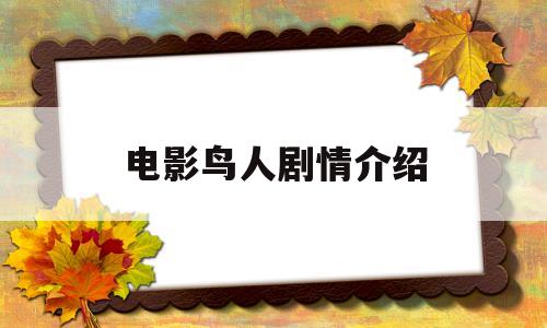 电影鸟人剧情介绍(美国电影鸟人剧情简介)