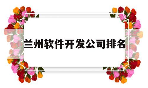 兰州软件开发公司排名(兰州开发软件性能测试报告报价)