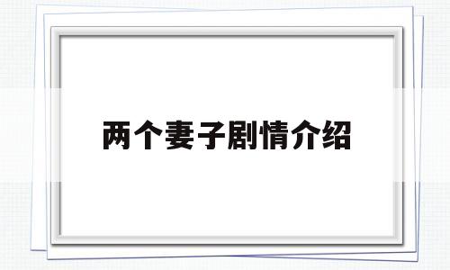 两个妻子剧情介绍(两个妻子剧情介绍大全)