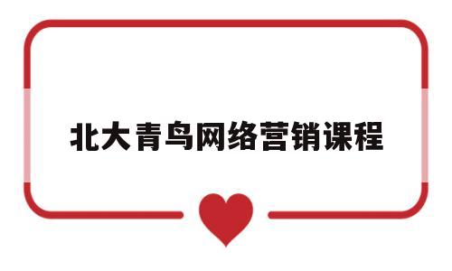 北大青鸟网络营销课程(北大青鸟网络营销课程多少钱)