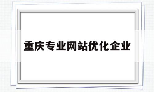 重庆专业网站优化企业(重庆有哪些做优化的公司)