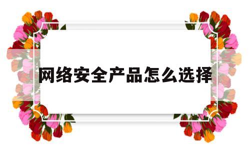 网络安全产品怎么选择(论述网络安全产品的选购策略)