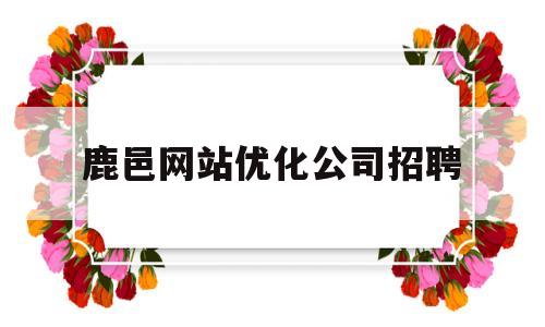 鹿邑网站优化公司招聘(鹿邑网站优化公司招聘信息)