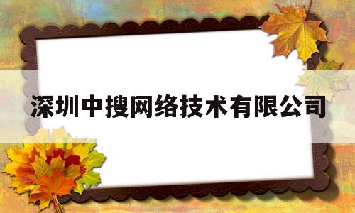 深圳中搜网络技术有限公司(北京中搜网络技术股份有限公司深圳分公司)