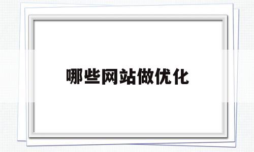 哪些网站做优化(优化网站排名排行榜)