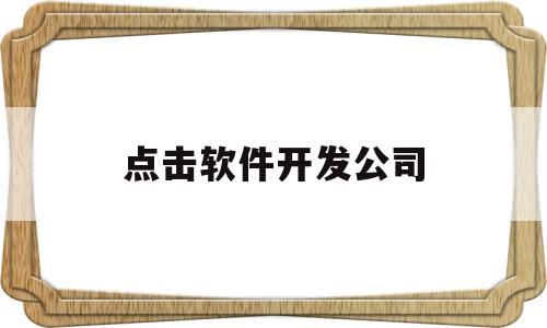 点击软件开发公司(软件开发app公司)