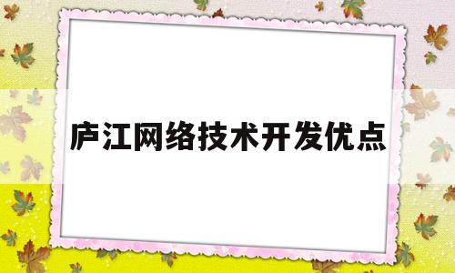 庐江网络技术开发优点(网络技术开发属于什么行业)