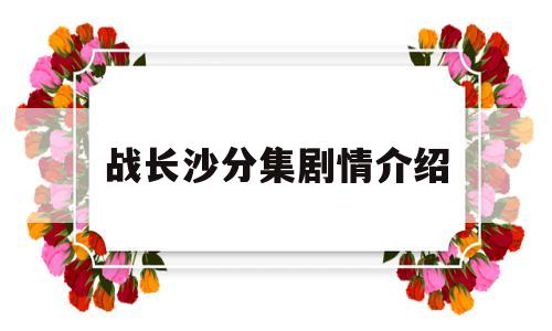 战长沙分集剧情介绍(战长沙原著湘湘生了几个)