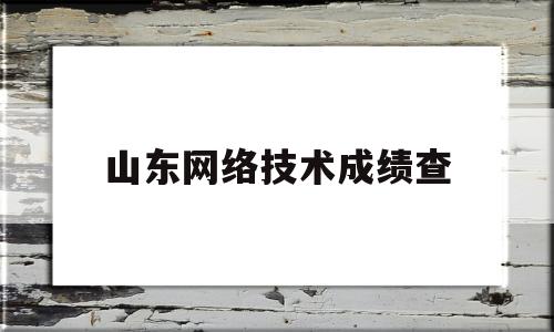 山东网络技术成绩查(山东网络教育报名官网)