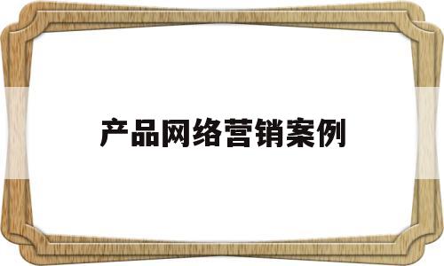 产品网络营销案例(产品网络营销案例范文)