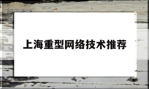 上海重型网络技术推荐(上海重型设备)
