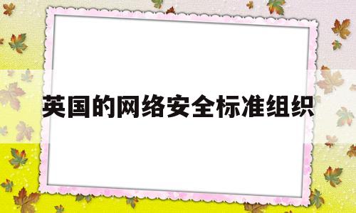 英国的网络安全标准组织(英国的网络安全标准组织是什么)