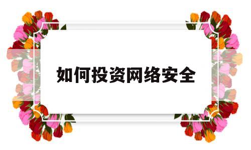 如何投资网络安全(网络安全怎么赚外快)