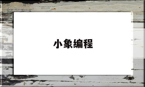小象编程(小象编程训练营下载)