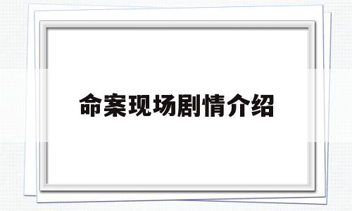 命案现场剧情介绍(命案现场在线阅读)