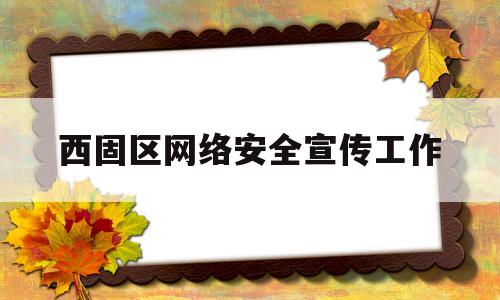 西固区网络安全宣传工作(西固区网络安全宣传工作简报)