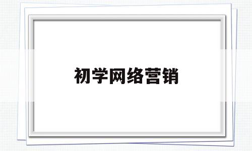 初学网络营销(初学网络营销需要多久)