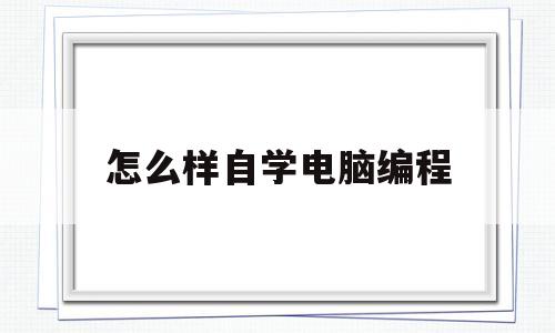怎么样自学电脑编程(想自学电脑编程应该买什么书)