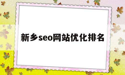 新乡seo网站优化排名(网站seo关键字优化)