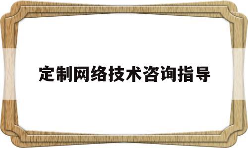 定制网络技术咨询指导(网站定制咨询)