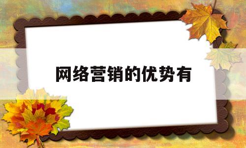 网络营销的优势有(网络营销的优势有    )