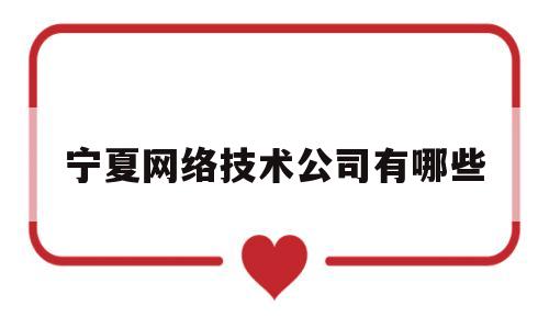 宁夏网络技术公司有哪些(宁夏互联网公司有哪些)