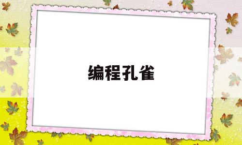 编程孔雀(手工编萌萌孔雀教程视频)