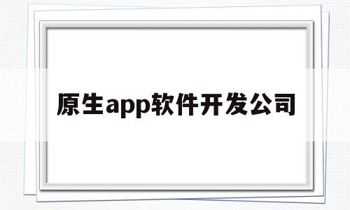 原生app软件开发公司(开发一个原生app多少钱)