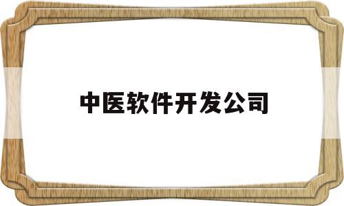 中医软件开发公司(中医软件开发公司招聘)