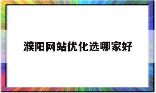 濮阳网站优化选哪家好(濮阳网络优化)