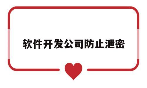 软件开发公司防止泄密(软件开发公司防止泄密的措施)