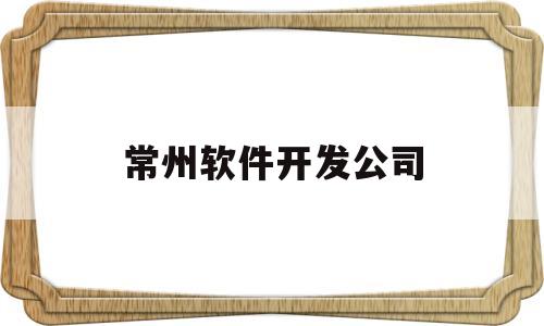 常州软件开发公司(常州软件开发招聘信息)