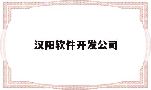 汉阳软件开发公司(武汉软件开发公司都分布哪里)