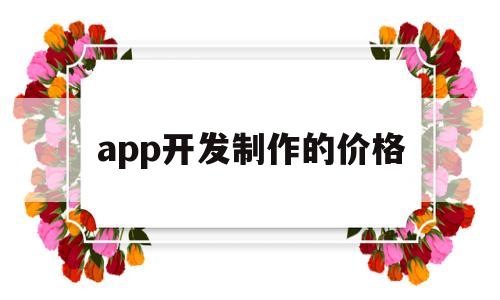 app开发制作的价格(app开发费用 制作费用)