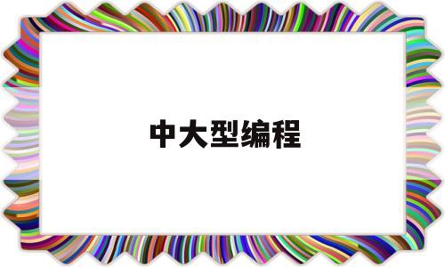 中大型编程(大型编程软件对显卡要求高吗)