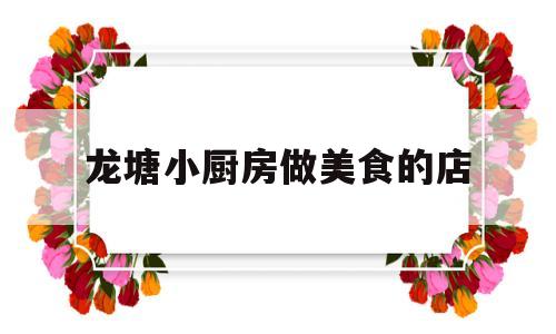 龙塘小厨房做美食的店(女主擅长做美食的小说)