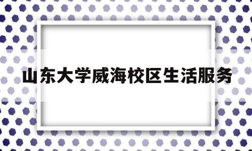 山东大学威海校区生活服务(山东大学威海学生工作处电话)