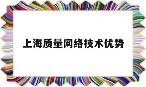 上海质量网络技术优势(上海质量网站优化软件怎么样)