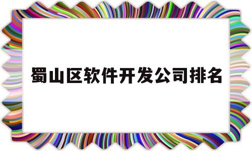 蜀山区软件开发公司排名(合肥软件公司排行)
