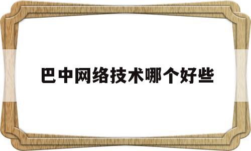 巴中网络技术哪个好些(巴中网站建设)