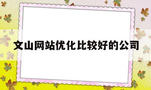 文山网站优化比较好的公司(文山seo公司)